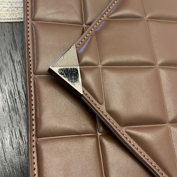 Fashion Rhombus brown‎ quilted crossbody shoulder bag - Picture 14 of 16